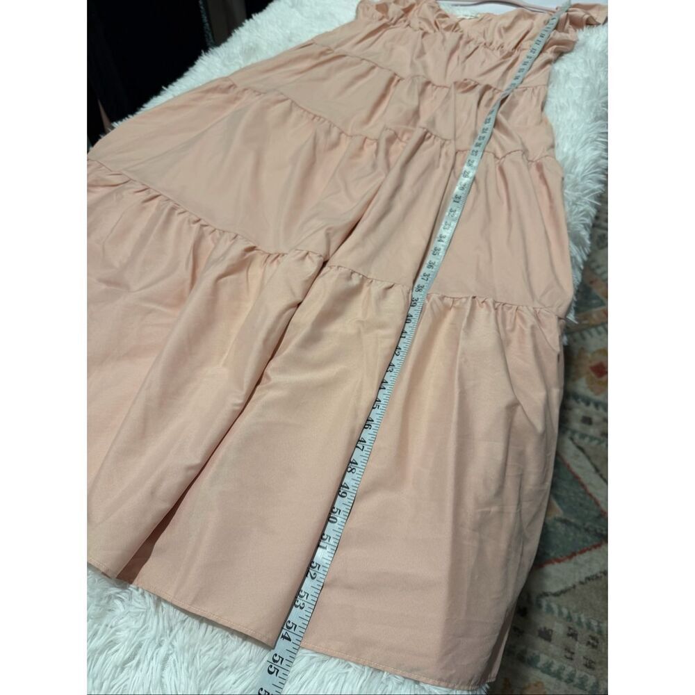 Vici Tru Tiered Ruffle Maxi Dress in Light Peach Large - Picture 5 of 9
